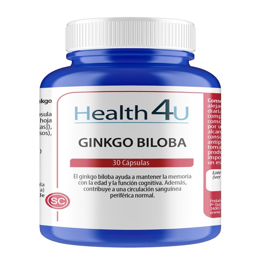 Ginkgo Biloba · Health4U · 30 cápsulas