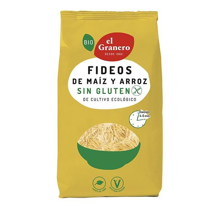 Fideos de Maíz y Arroz Sin Gluten El Granero Integral