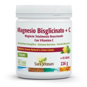 Magnesio Bisglicinato + Vitamina C · Sura Vitasan · 226 gramos